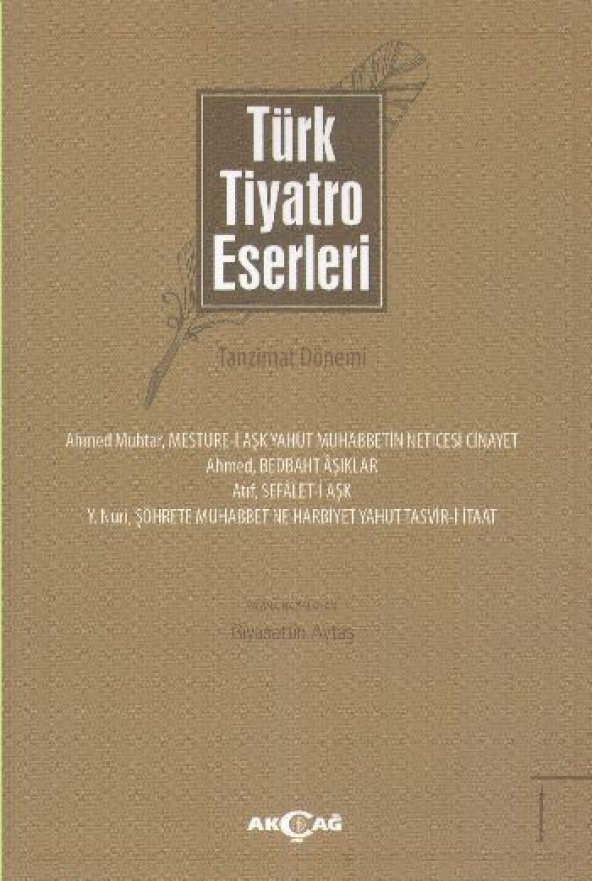 Türk Tiyatro Eserleri 1 / Tanzimat Dönemi