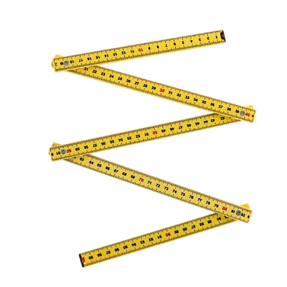 Plastik Kırma Katlanır Okul Ofis Pratik Basit Metre Sarı (1 METRE)
