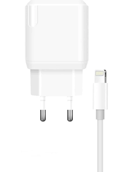 Apple iPhone 12 mini İle Uyumlu Q.C 3.0 18W Şarj Adaptörü ve Lightning Kablo MCH15
