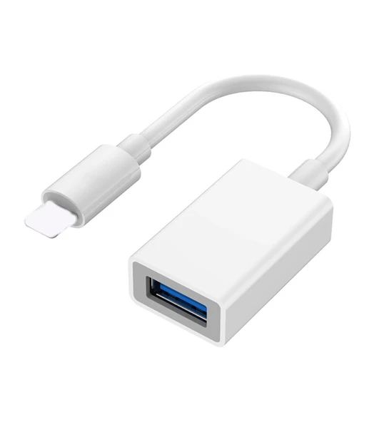 iPhone 12 Pro İle Uyumlu  Usb 3.0 OTG Kablosu Bellek, Klavye, Mouse & USB Oyuncu Kulaklığı Desteği