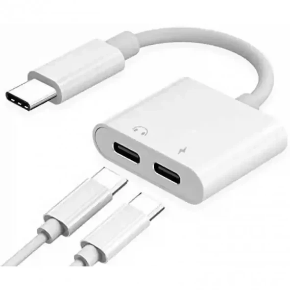 Xiaomi 15 İle Uyumlu 2'li Type-C Girişli Kulaklık ve Şarj Adaptörü - 3