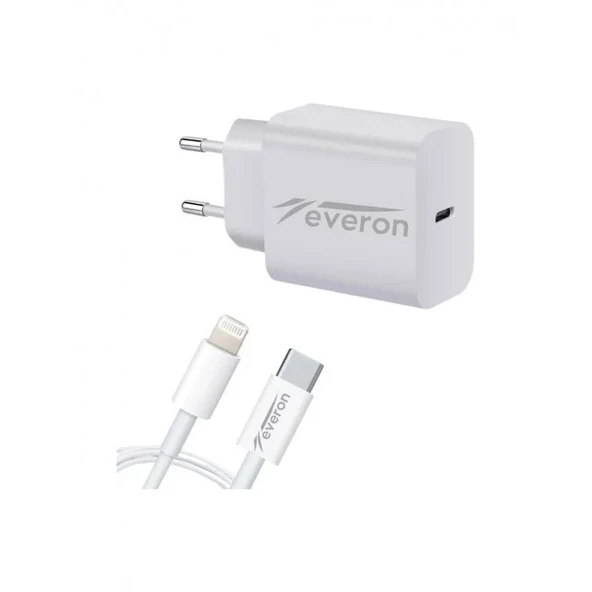 25W İphone 12 Mini  İle Uyumlu 3.4 a Q.C Type C to Lightning Hızlı Şarj Aleti Evr-002