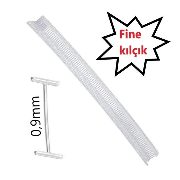 ŞEFFAF Fine 9milimetre / 0,9cm Etiketleme KILÇIĞI (1000 adet) ürün görseli 1