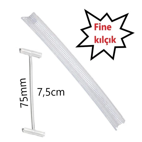 ŞEFFAF Fine 75milimetre / 7,5cm Etiketleme KILÇIĞI (1000 adet) ürün görseli 1