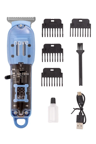 Nave Bq-06 T Bıçaklı Şarjlı Tıraş Makinesi Mavi - 3