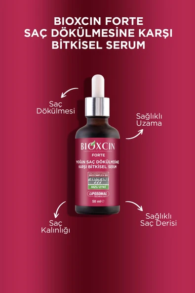Bioxcin Forte Yoğun Saç Dökülmesine Karşı Bitkisel Saç Serumu 3 X 50 ml Lipozom Teknolojisi - Resim 8