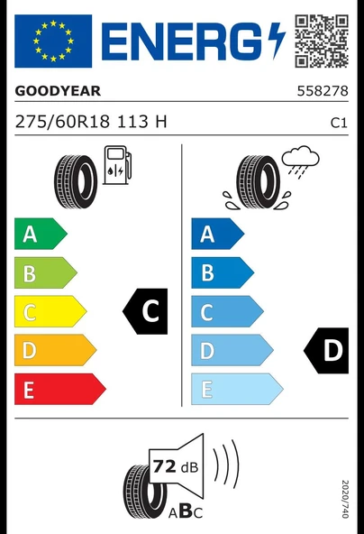 Goodyear 275/60R18 113H Wrangler HP All Weather Oto 4 Mevsim Lastiği (Üretim: 2024) - 2