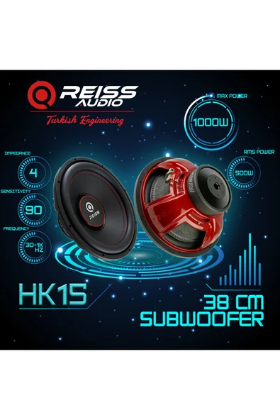 RS-HK15 38 CM SUBWOOFER • MAX POWER 1000W