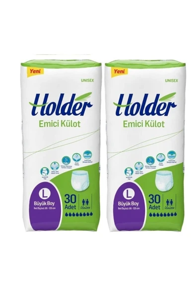 Holder Emici Külot Yetişkin Hasta Bezi Büyük Boy ( Large ) 30 x 2 Adet