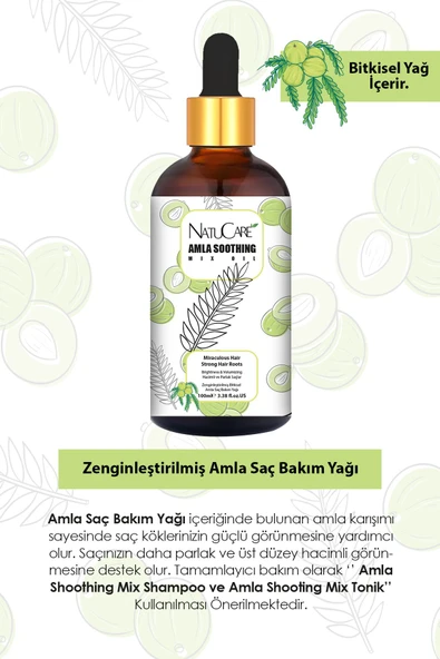 NatuCare Üst Düzey Parlaklık ve Hızlı Uzama Etkili Amla Saç Bakım Yağı 100ML - 2