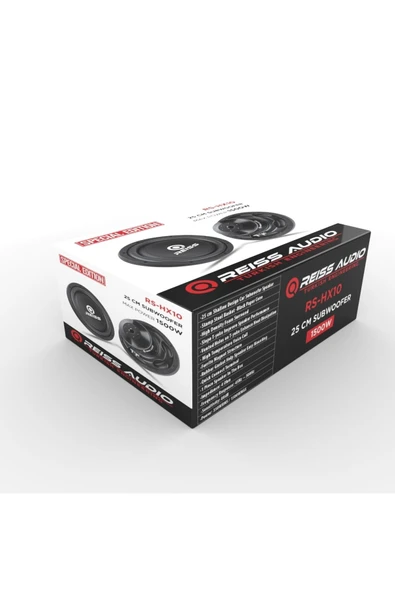 RS-HX10 -25 cm Shallow Design Car Subwoofer Speaker 1500WMAX - 4