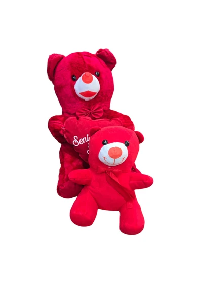 PELUŞ HEDİYELİK AYICIK KÜÇÜK AYICIK HEDİYELİ 1+1