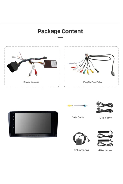 Mercedes Ml 2006-2012 Uyumlu Multi?medya Navi?gasyon Usb Kamera Carplayer 4 Ram - 3