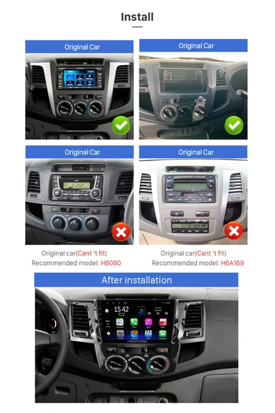 TOYOTA HILUX M/C 2008-2014 MULTİMEDYA NAVİGASYON USB KAMERA CARPLAYER 4 RAM - 2