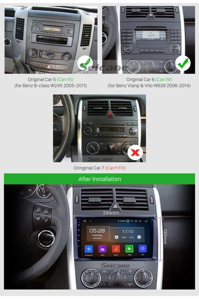 MERCEDES BENZ B200/A-CLASS W169B-CLASS W245 UYUMLU MULTİMEDYA NAVİGASYON USB KAMERA CARPLAYER 4 RAM - Resim 2