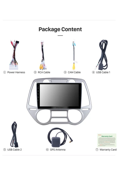HYUNDAI İ20 2008-2014 Uyumlu MULTİMEDYA NAVİGASYON USB KAMERA CARPLAYER 4 RAM - Resim 3