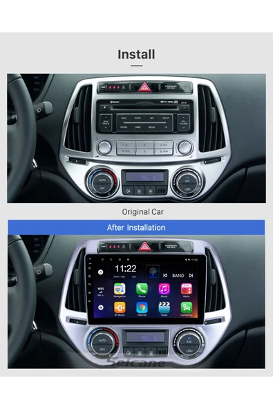 HYUNDAI İ20 ANALOG/DIGITAL CLIMATE 2008-2012 MULTİMEDYA NAVİGASYON USB KAMERA CARPLAYER - 2