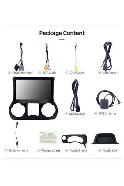 JEEP WRANGLER 2015-2018 MULTİMEDYA NAVİGASYON USB KAMERA CARPLAYER - Resim 3