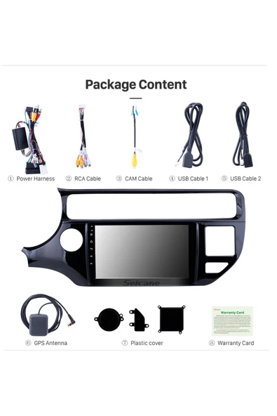 Kia Rio 2012-2014 Multi?medya Navi?gasyon Usb Kamera Carplayer 6 Ram - Resim 3