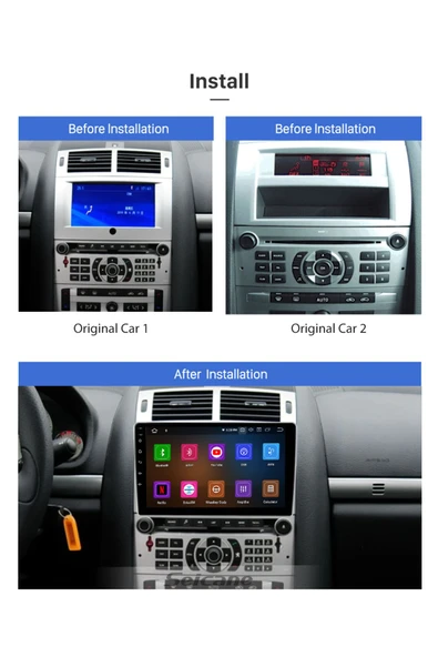 PEUGEOT 407 2004-2008 MULTİMEDYA NAVİGASYON USB KAMERA CARPLAYER 4 RAM - 2