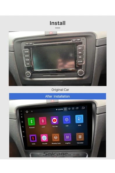 Skoda Superb 2009-2013 Uyumlu  Multi̇medya Navi̇gasyon Usb Kamera Carplayer 4 Ram - 2