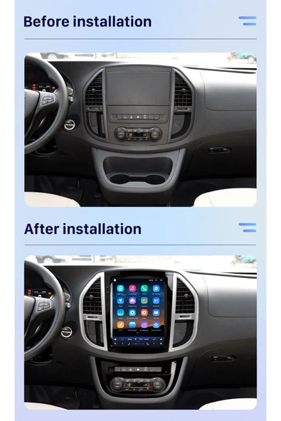 MERCEDES VITO W447 2014-2021 MULTİMEDYA NAVİGASYON USB KAMERA CARPLAYER 4 RAM - 2