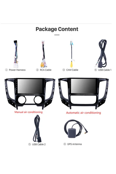 Mitsubishi L200 M/c 2015+ Multi?medya Navi?gasyon Usb Kamera Carplayer 4 Ram Uyumlu - Resim 3