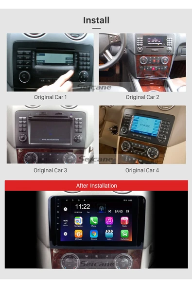 Mercedes Ml 2006-2012 Uyumlu Multi?medya Navi?gasyon Usb Kamera Carplayer 4 Ram - 2