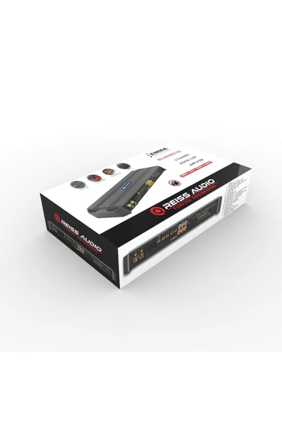RS-AE1800.5D • 4 Ohm Bridged 400 Watts x 2 + 1000 Watts x 1 (Sub @ 1 Ohm)  5 kanal - 4