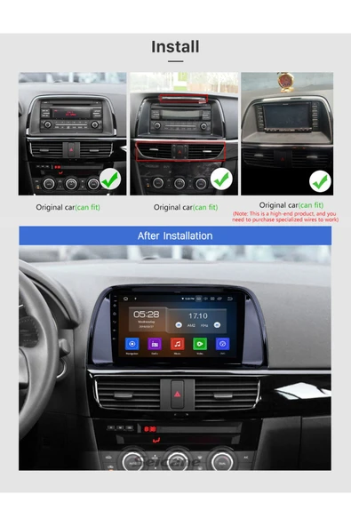 Mazda Cx-5 2013+ Uyumlu  Multi?medya Navi?gasyon Usb Kamera Carplayer 6 Ram - 2