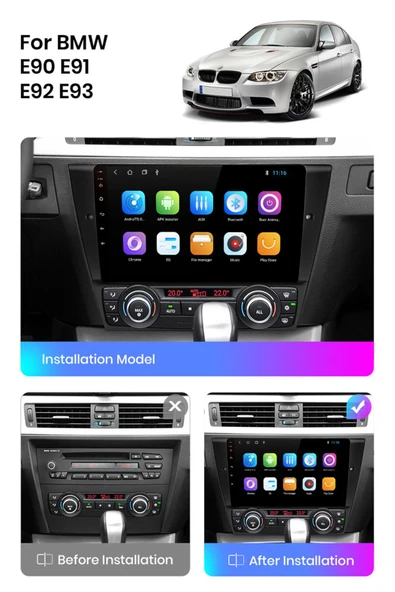 BMW E90-91-92-93 2004-2012 MULTİMEDYA NAVİGASYON USB KAMERA CARPLAYER