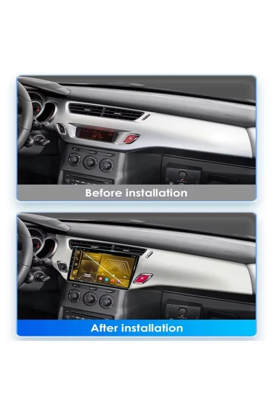 CITROEN C3 2010-2016 MULTİMEDYA NAVİGASYON USB KAMERA CARPLAYER 4 RAM Uyumlu
