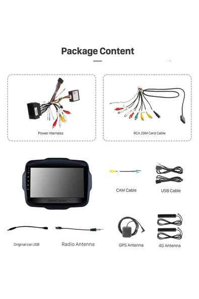 JEEP RENEGADE 2016-2018 MULTİMEDYA NAVİGASYON USB KAMERA CARPLAYER - 3