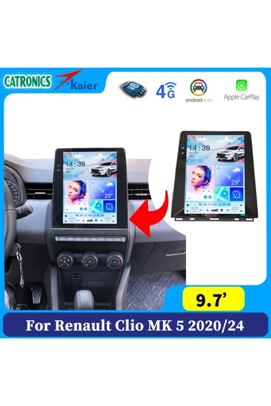 RENAULT CLIO 5 LOW 2020-2021 MULTİMEDYA NAVİGASYON USB KAMERA CARPLAYER 4 RAM - 2
