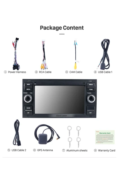FORD FOCUS FİESTA CMAX Uyumlu MULTİMEDYA NAVİGASYON KAMERA USB BLUETOOTH CARPLAYER