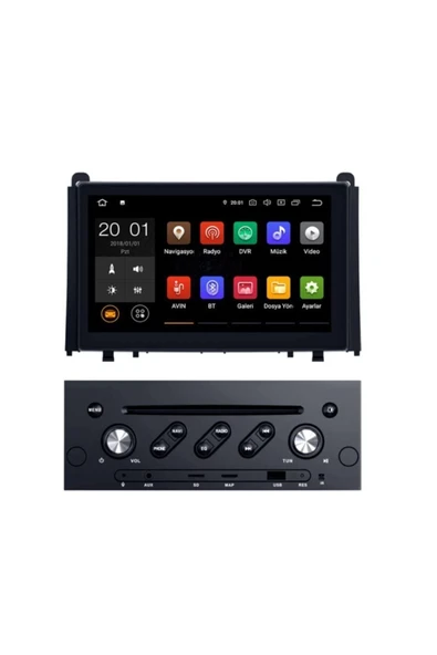 Peugeot 407 Android 10 Multimedya Tv Usb Kamera ürün görseli 1