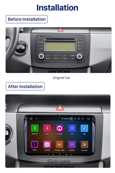 Volkswagen Touran MULTİMEDYA NAVİGASYON USB KAMERA ANDROID 2007-2011 VW Uyumlu - 4