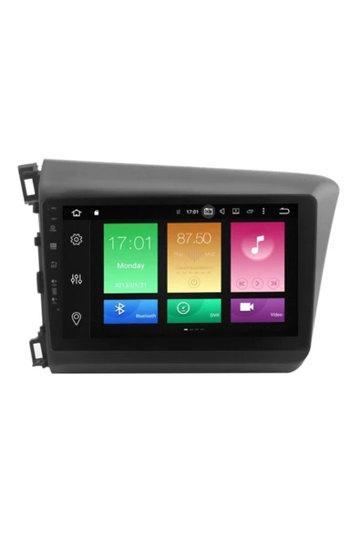 Honda Civic 2012-2015 Android 10 Multimedya Usb Tv Kamera 2 Ram uyumlu