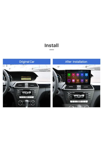 Mercedes Benz C Class 2011-2015 Uyumlu Multi?medya Navi?gasyon Usb Kamera Carplayer 6 Ram - 2