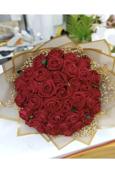 GÜL BUKETİ KALITELİ ÜRÜN ŞIK TASARİM ÖZEL GÜNLERE HEDİYELİK ürün görseli