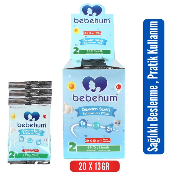 Bebehum 2 Numara Tek Kullanımlık Bebek Devam Sütü 20 Adet