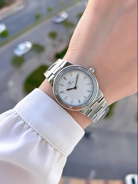 Ferro Çelik Kordon İTALIAN DESIGN 3 Atm Suya Dayanıklı 2 Yıl Garantili Kadın Kol Saati+Bileklik 86-M5 - 2