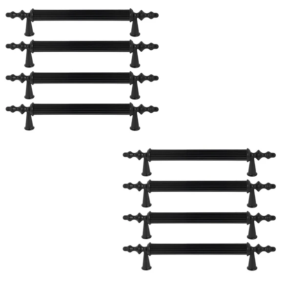 8 Adet Sert Plastik Polavit Siyah 96 Mm  Mobilya Mutfak Çekmece Dolap Dolabı Kulpu Kulbu Kulpları - Resim 4