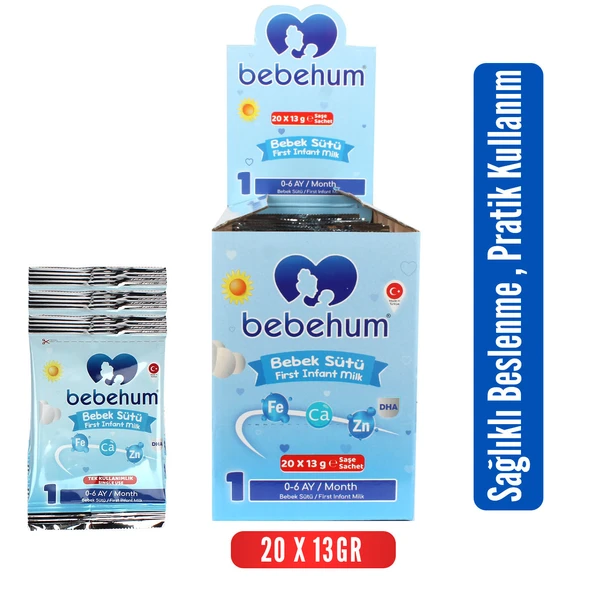 Bebehum 1 Numara Tek Kullanımlık Bebek Sütü 20 Adet