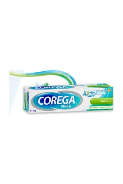 Corega Süper Protez Yapıştırıcı Krem Naneli 40 gr