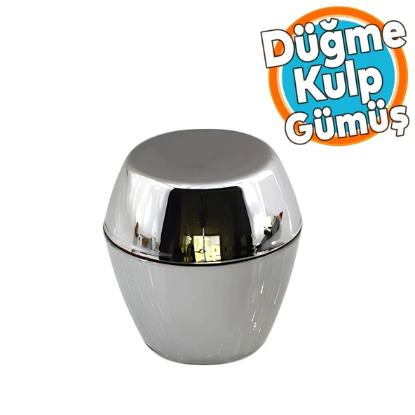 Mobilya Mutfak Dolap Dolabı Çekmece Kulpu Kulbu Plastik Gümüş Tek Vidalı Düğme Krom Kulp