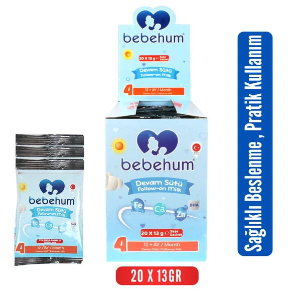 Bebehum 4 Numara Tek Kullanımlık Bebek Devam Sütü 20 Adet
