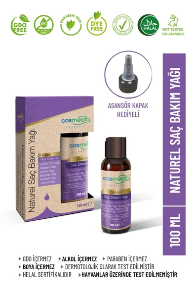 Naturel Saç Bakım Yağı 100 ml - Bitkisel Yağ Kompleksi