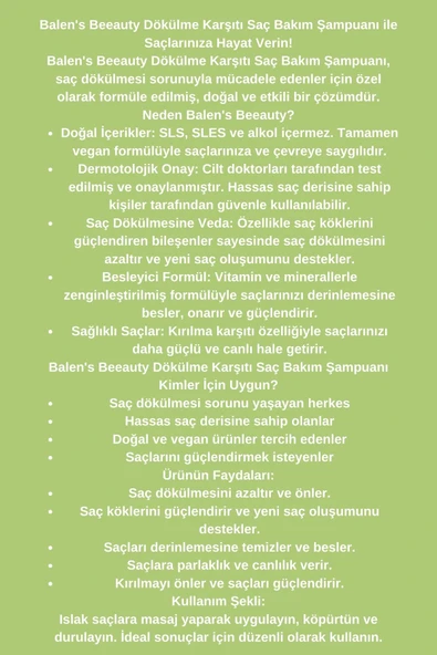 Dökülme Karşıtı Saç Bakım Şampuanı 385 ML - 2