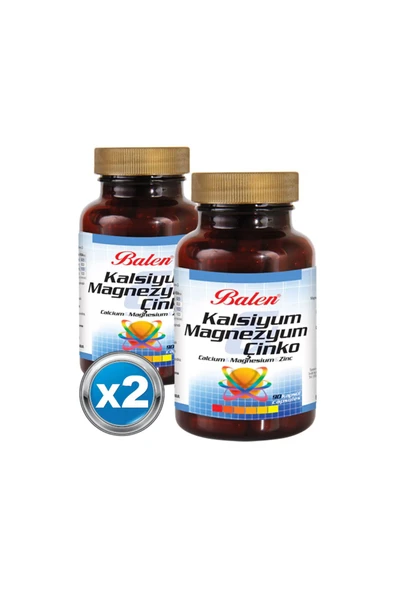 2 Adet Kalsiyum Magnezyum Çinko 709 Mg 90 Adet Kapsül